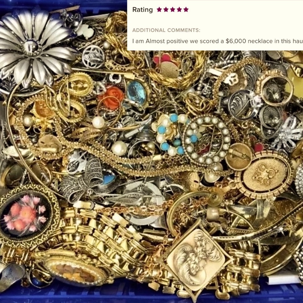 Estate Jewelry Lot | Unsearched Mixed Metals | Wearable + Repair | 2 Lb Fun Mix
